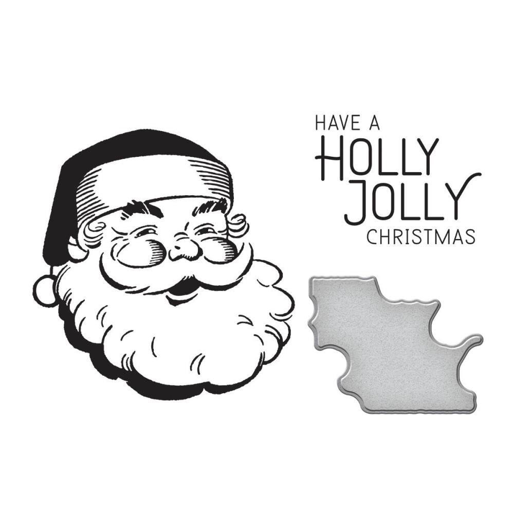 Spellbinders Press Plates Holly Jolly Santa – MarkerPOP