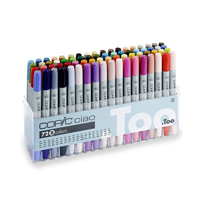Copic Sketch, Alcohol-based Markers, 72pc Set D