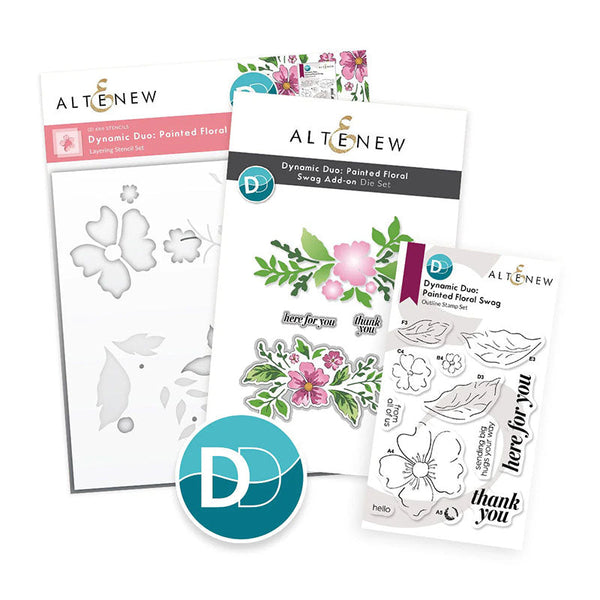 Altenew 3pc Painted Floral Swag & Add-on Die Bundle
