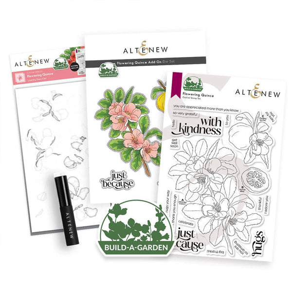 Altenew 3pc Build-A-Garden Flowering Quince + Add-On Die