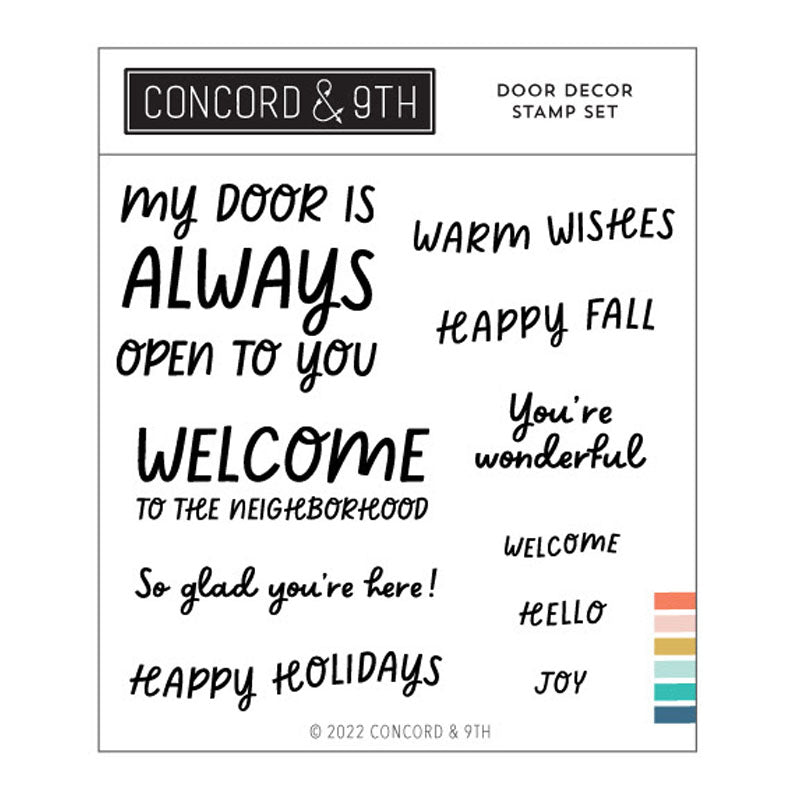 Concord & 9th Clear Stamps Door Decor