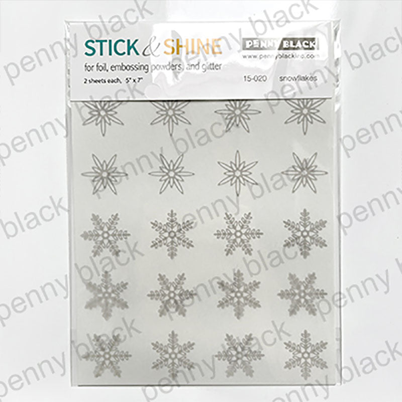 Penny Black Stick & Shine Snowflakes