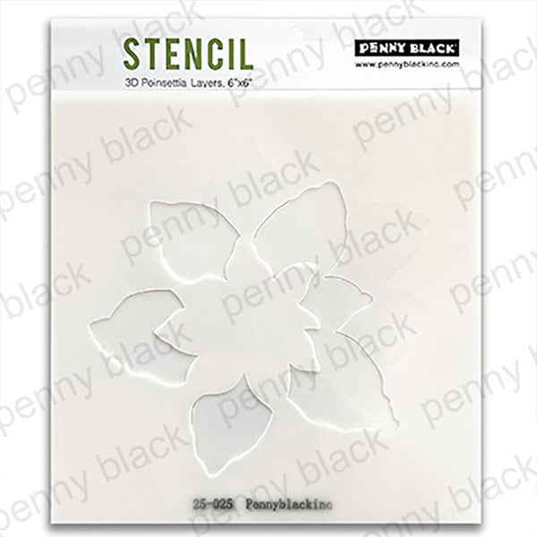 Penny Black Stencil Poinsettia