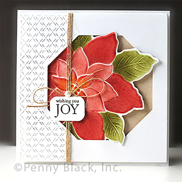 Penny Black Stencil Poinsettia