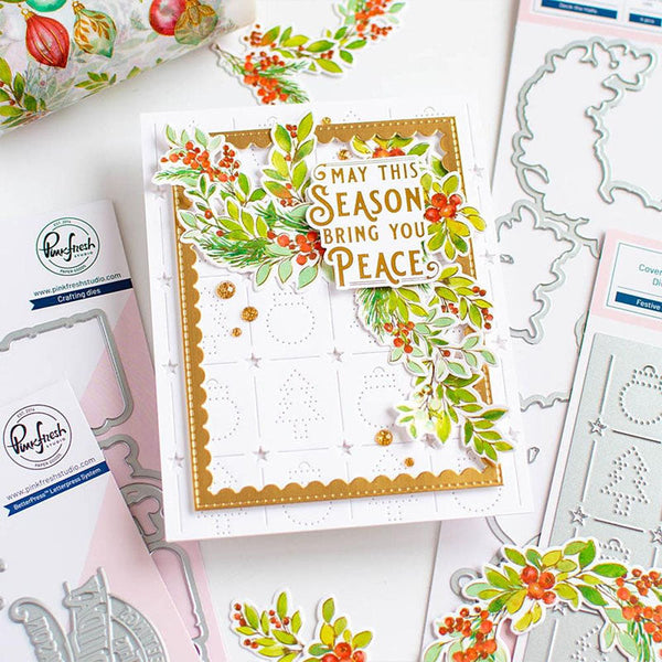 Pinkfresh Studio 3pc Holiday Greetings Sentiments