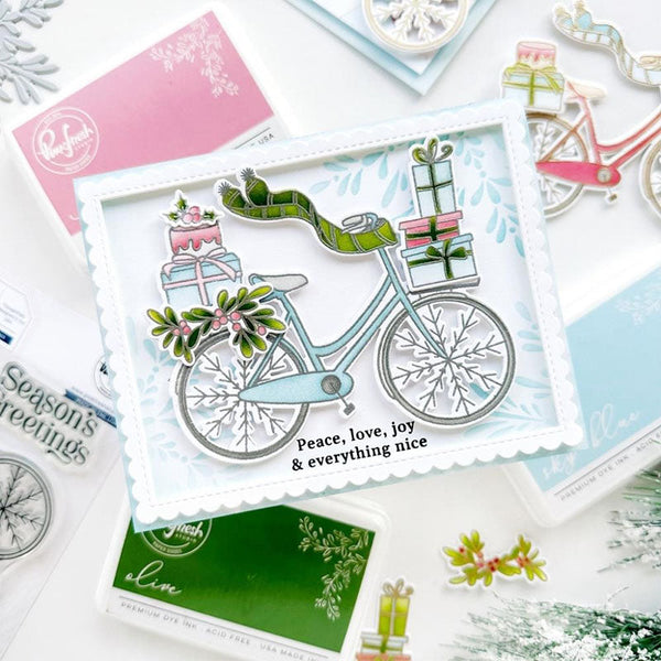 Pinkfresh Studio Stencil Holiday Bicycle