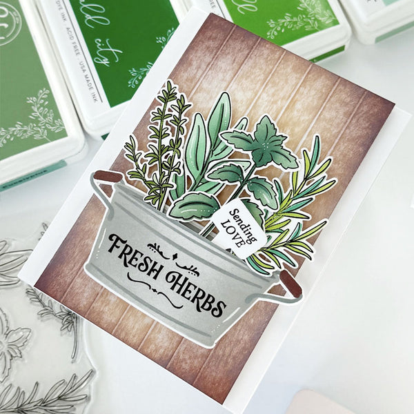 Pinkfresh Studio Clear Stamps Herb Garden