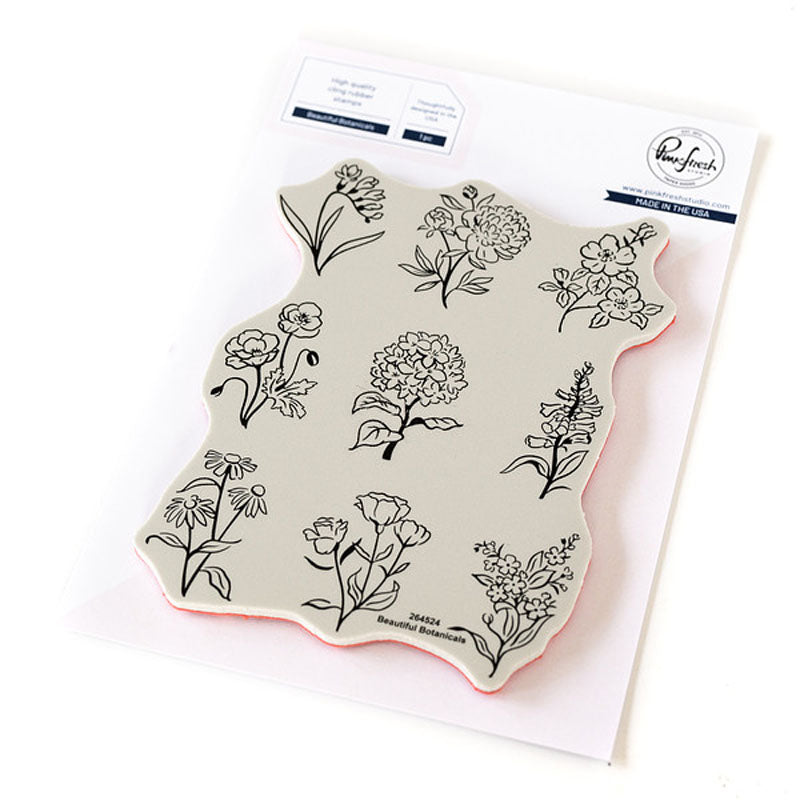 Pinkfresh Studio Cling Stamp Beautiful Botanicals