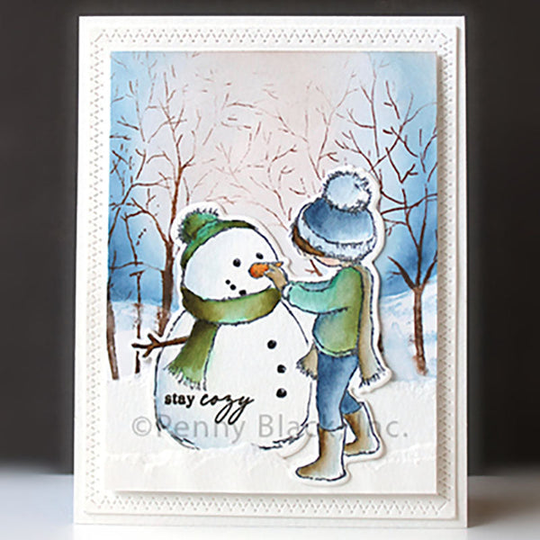 Penny Black Clear Stamps Snowy Greetings