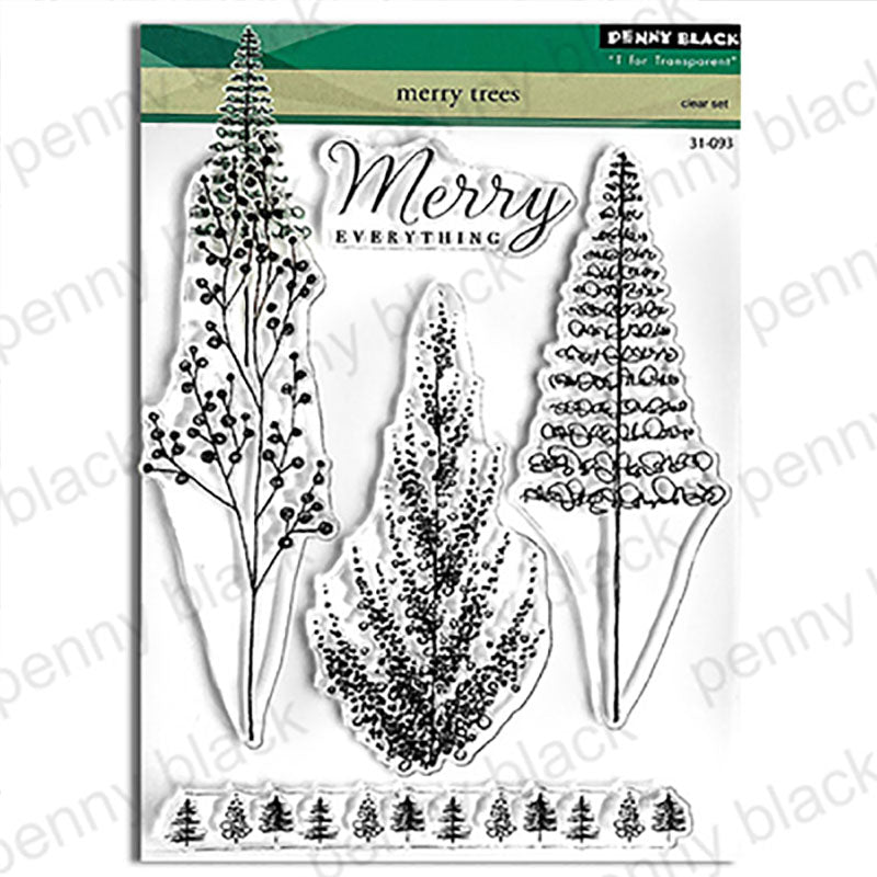 Penny Black Clear Stamps Merry Trees