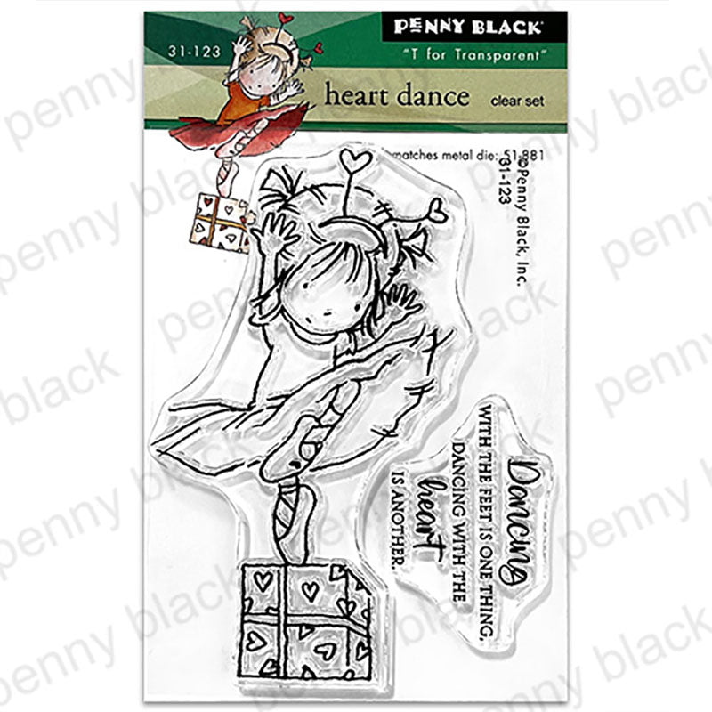 Penny Black Clear Stamps Heart Dance