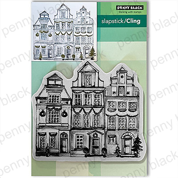 Penny Black Cling Stamp Christmas Town