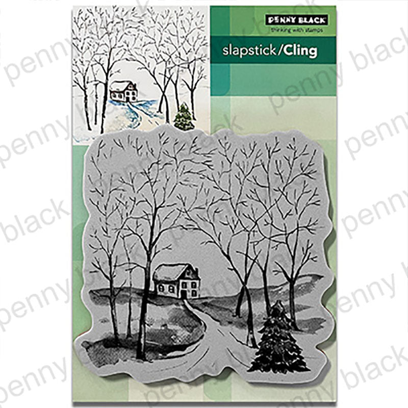 Penny Black Cling Stamps Winter Route