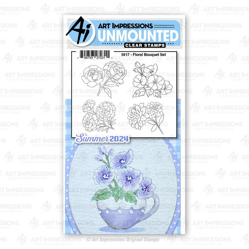 Art Impressions Clear Stamps Floral Bouquet