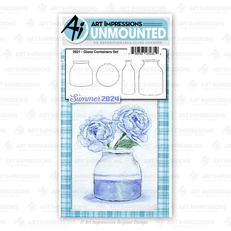 Art Impressions Clear Stamps Glass Containers