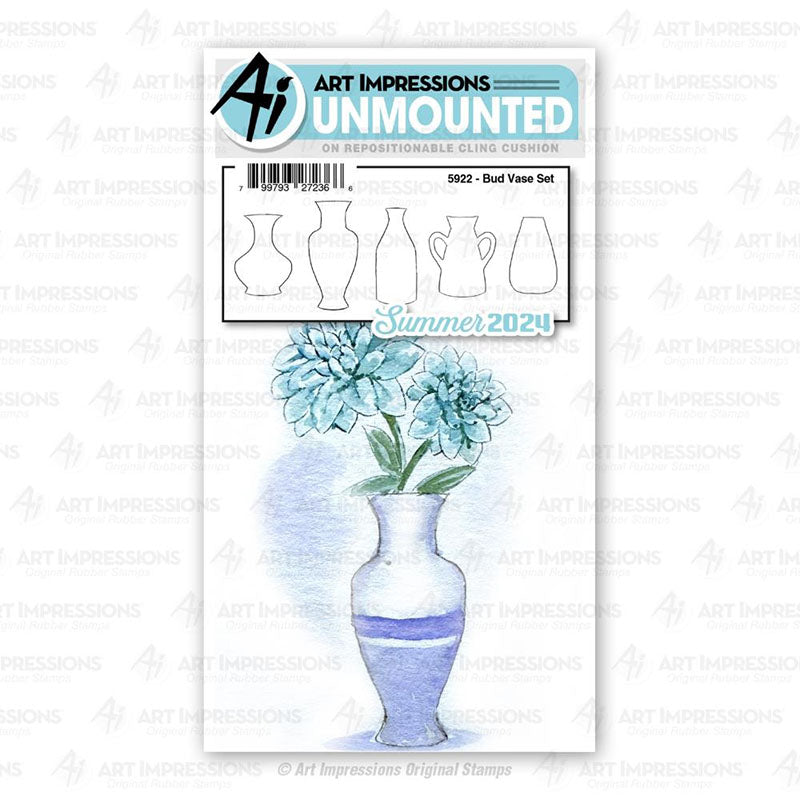 Art Impressions Clear Stamps Bud Vase