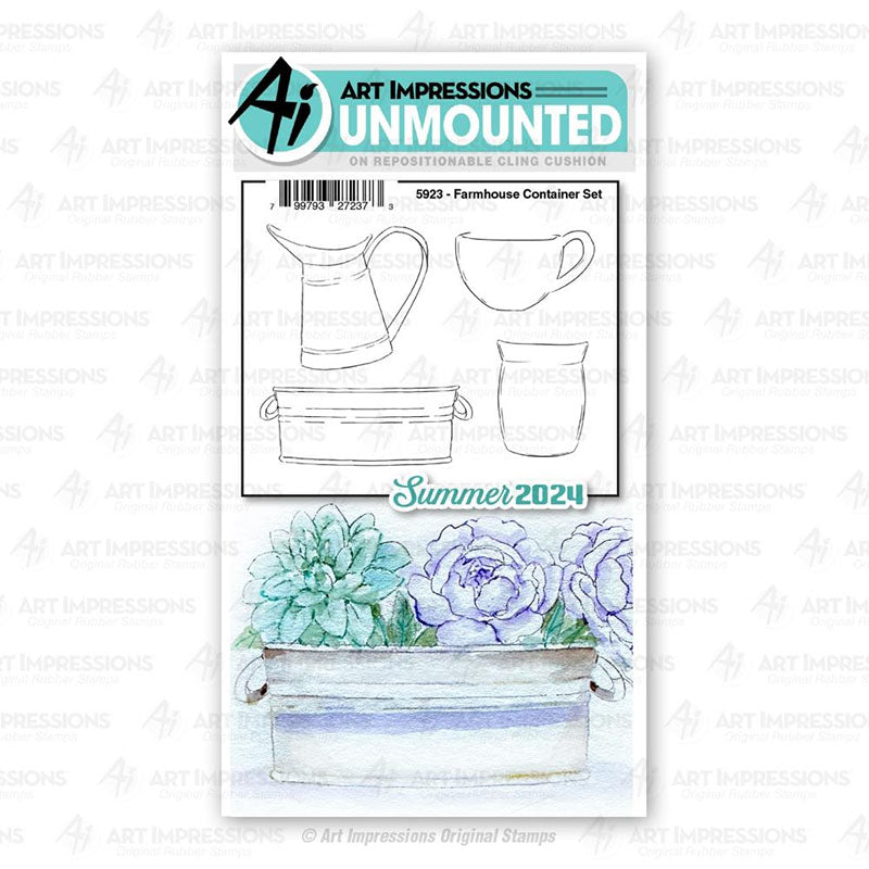 Art Impressions Clear Stamps Farmhouse Container