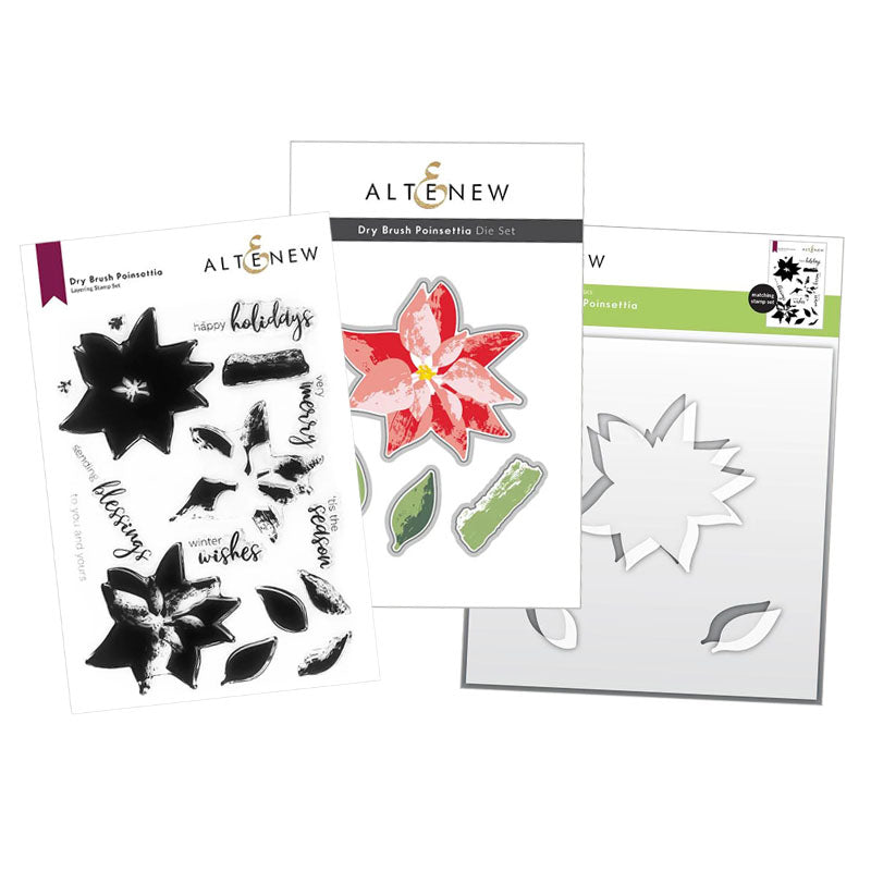 Altenew 3pc Dry Brush Poinsettia