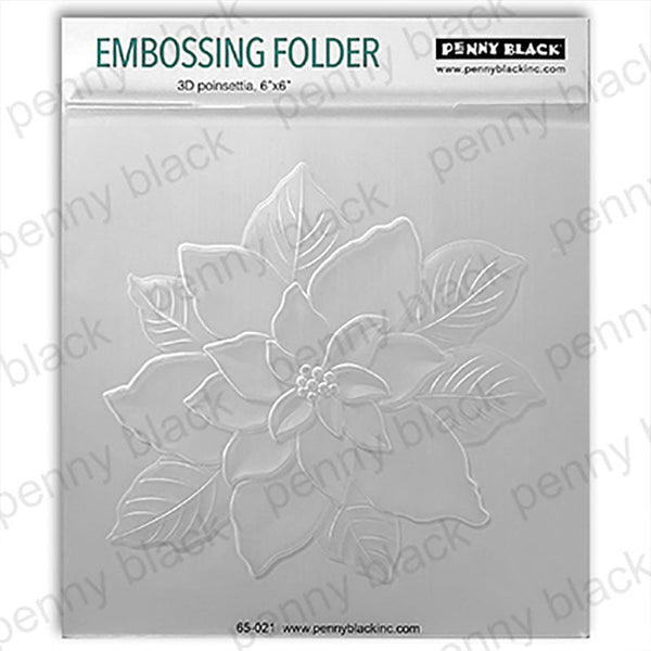 Penny Black Embossing Folder Poinsettia