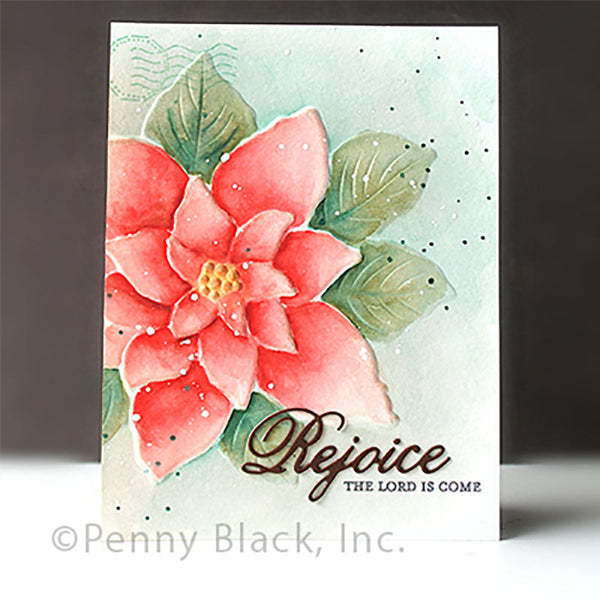 Penny Black Embossing Folder Poinsettia