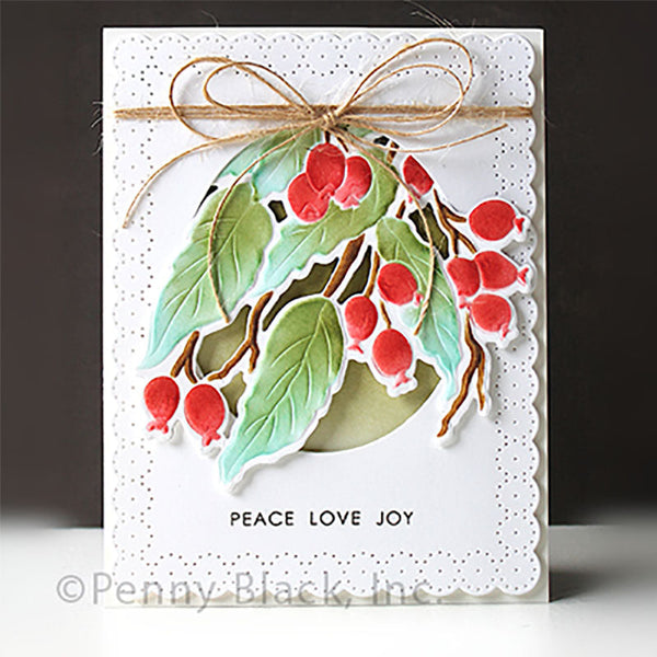 Penny Black Embossing Folder Berries Abound