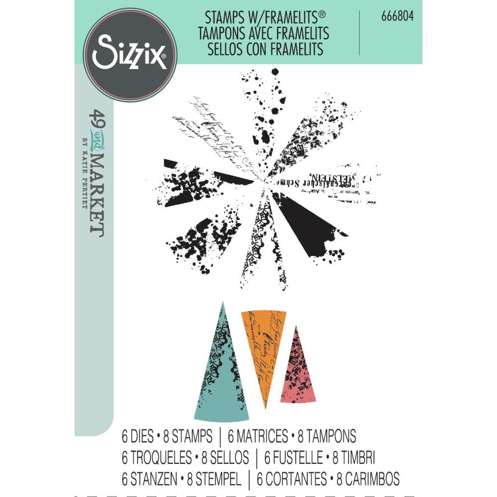 Sizzix Clear Stamps Build-A-Burst Artsy Lace Mix