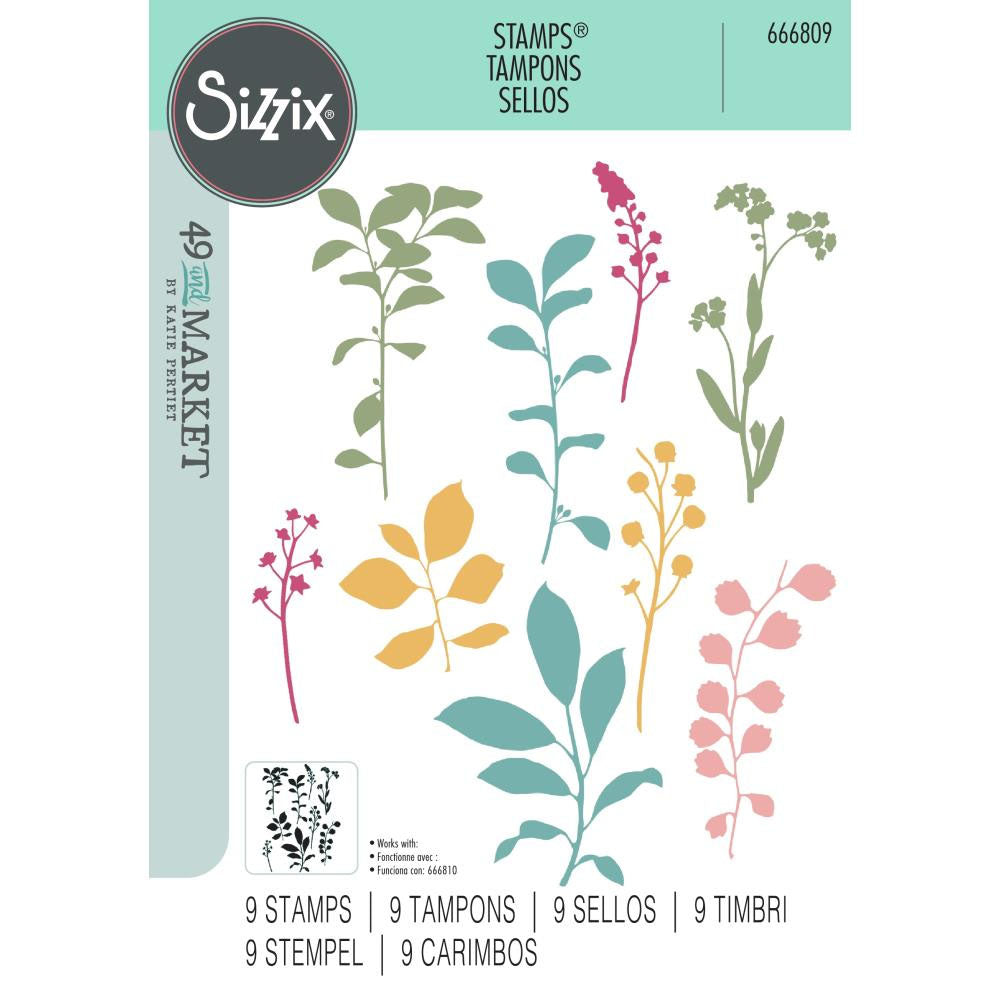 Sizzix Clear Stamps Fine Stems