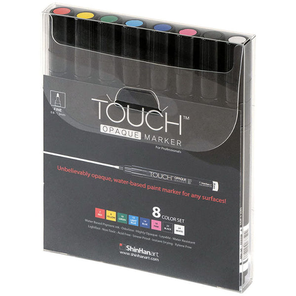 TOUCH Opaque Marker 8pc Fine Assorted