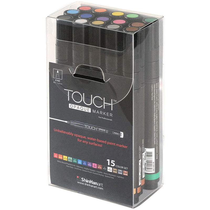 TOUCH Opaque Marker 15pc Fine Assorted