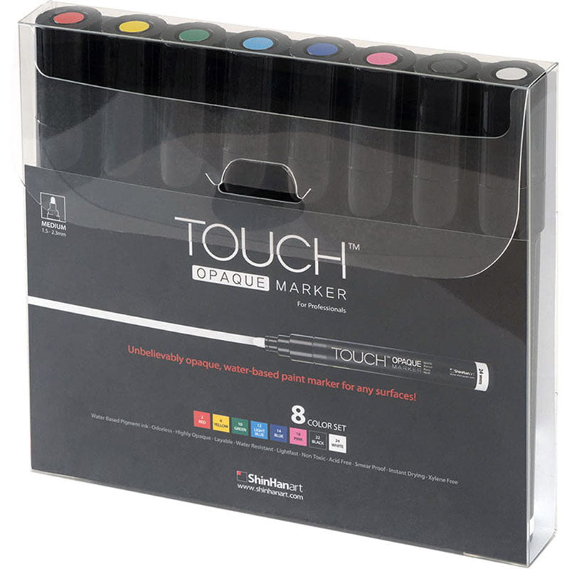 TOUCH Opaque Marker 8pc Medium Assorted