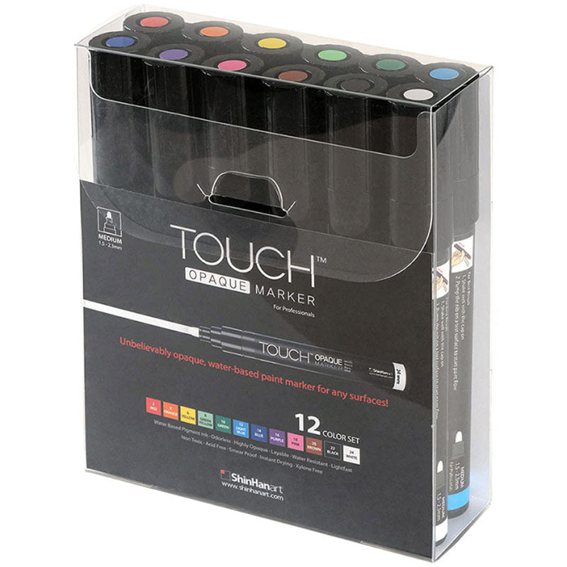 TOUCH Opaque Marker 12pc Medium Assorted