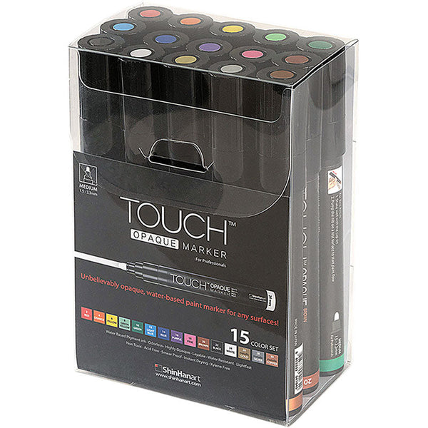 TOUCH Opaque Marker 15pc Medium Assorted