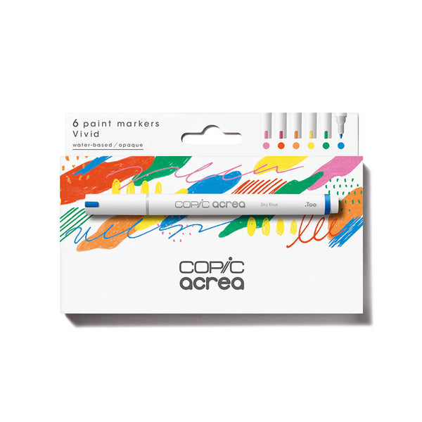 COPIC Acrea Marker 6pc Vivid