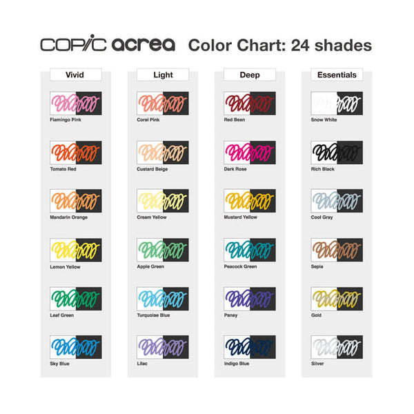 COPIC Acrea Marker 24pc Assorted