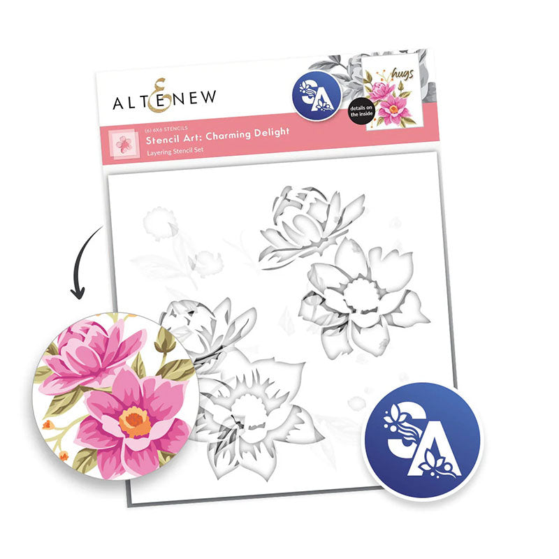 Altenew 6pc Stencil Charming Delight