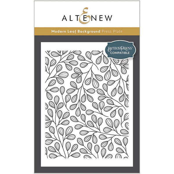 Altenew Press Plates Modern Leaf Background