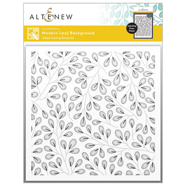 Altenew Stencil Modern Leaf Background