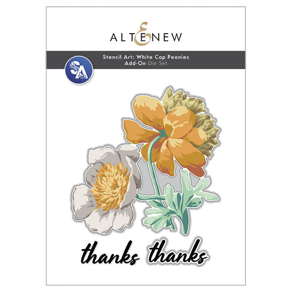 Altenew Dies White Cap Peonies Add-On