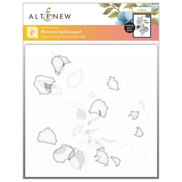 Altenew 3pc Stencil Blossoming Bouquet