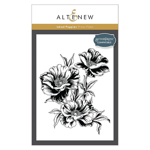 Altenew Press Plate Inked Poppies