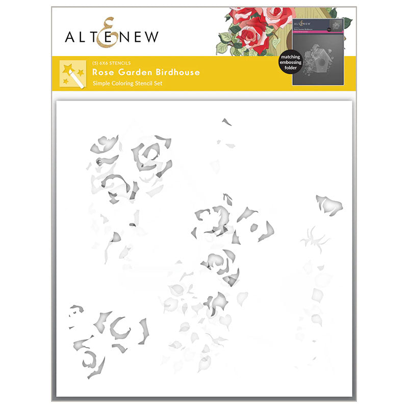 Altenew 5pc Stencil Rose Garden Birdhouse