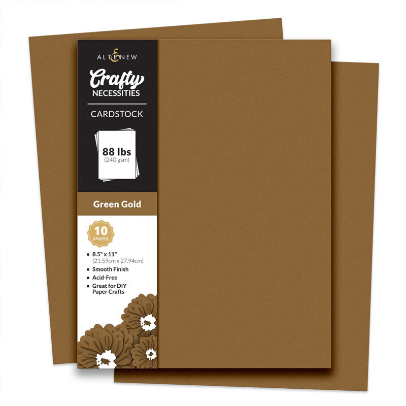 Altenew Cardstock Crafty Necessities: Green Gold