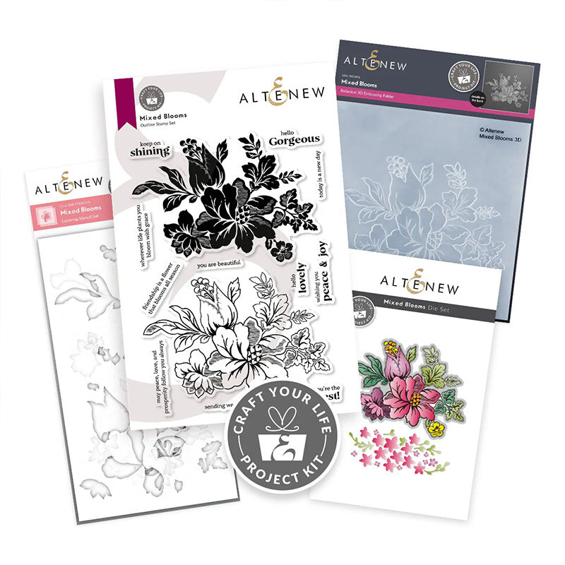 Altenew 4pc Craft Your Life Project Kit: Mixed Blooms