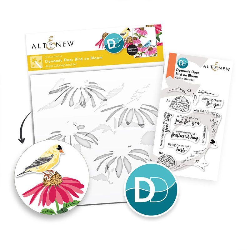 Altenew 2pc Dynamic Duo Bird on Bloom