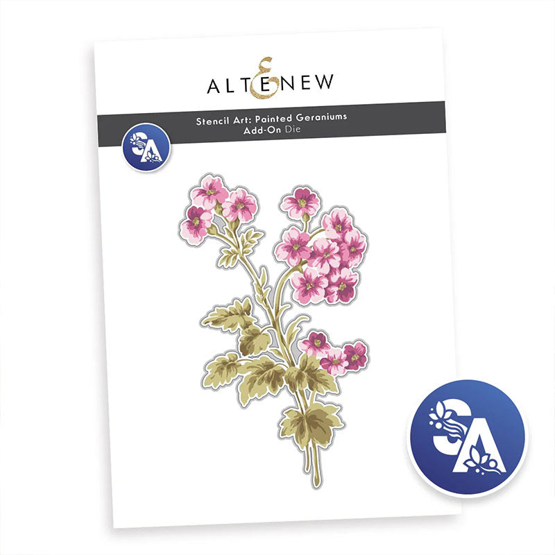 Altenew Dies Painted Geraniums Add-On