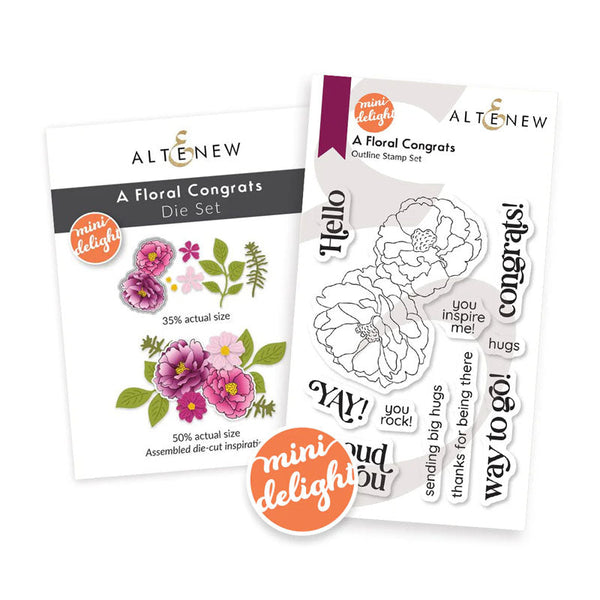 Altenew 2pc Mini Delight A Floral Congrats