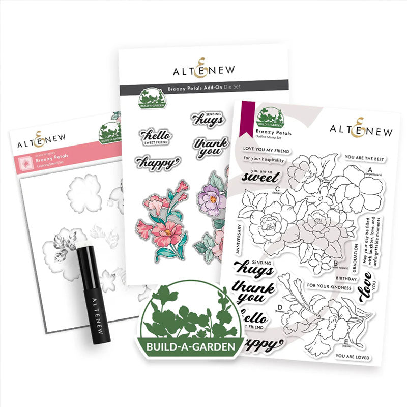 Altenew 3pc Build A Garden Breezy Petals & Add-On