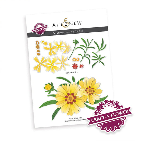 Altenew Dies Craft A Flower Coreopsis Layering