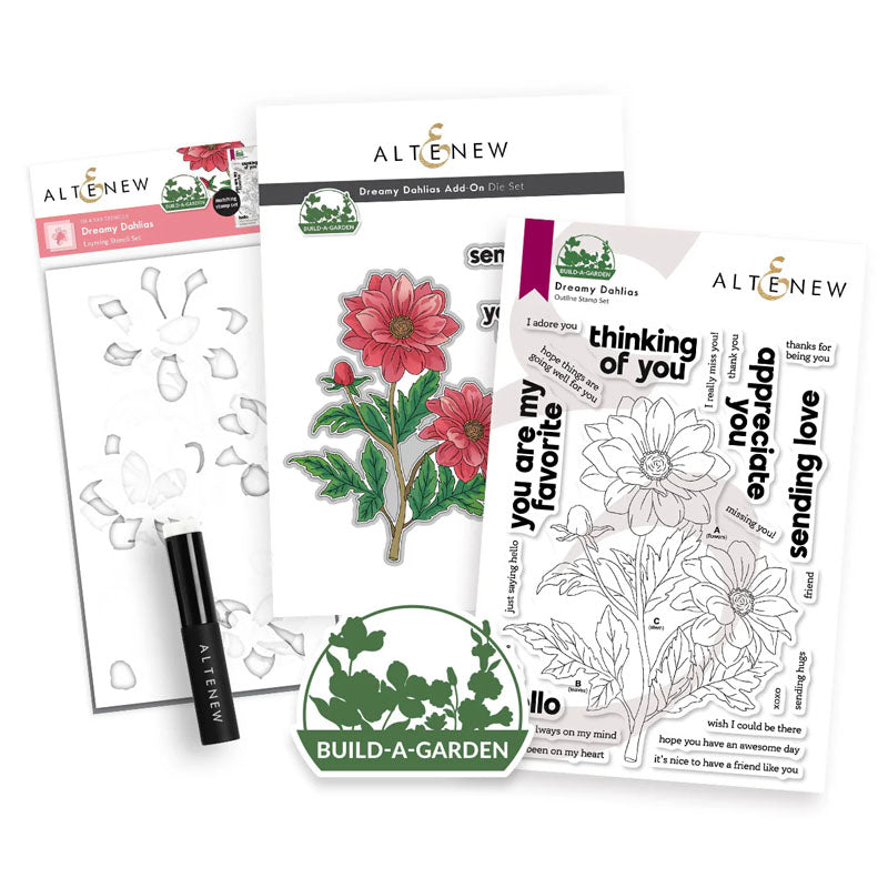 Altenew 3pc Build A Garden Dreamy Dahlias & Add-On