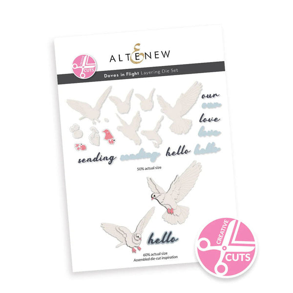 Altenew Dies Doves in Flight Layering